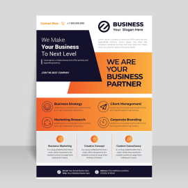 Abstract clean and modern design flyer for business