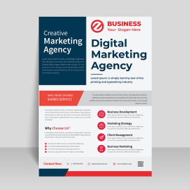 Modern style business flyer template