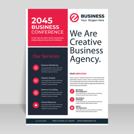 White flyer template vector