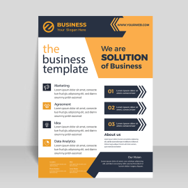 Yellow black vector template