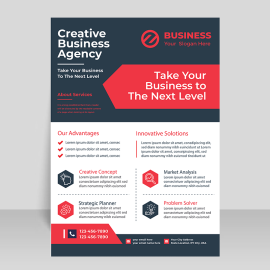 Professional vector flyer brochure design