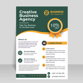 Free vector green discount template