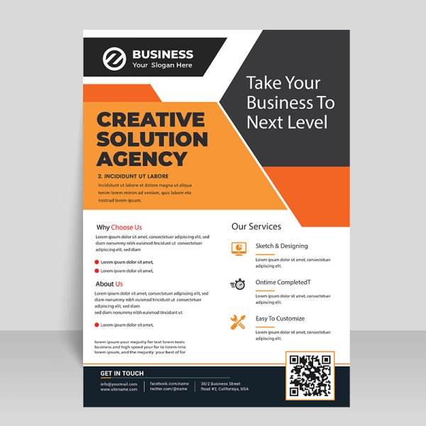 Professional vector flyer template - freepng