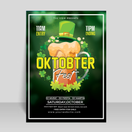 Free vector Oktoberfest concept flyer