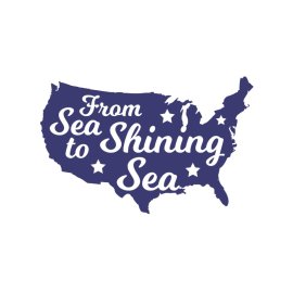 From sea shining to sea vector map of usa