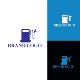 Gas station icon logo template
