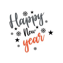 Happy new year greetings vector artwork