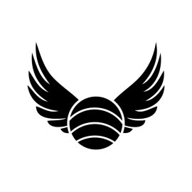 Harry potter golden snitch vector