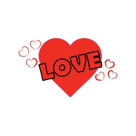 Heart love cute stickers for valentine day 14 feb vector