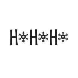 Ho ho ho Santa Christmas typography vector png