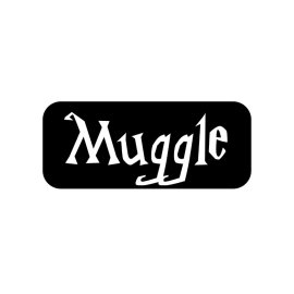 Muggle typography sticker harry potter