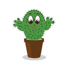 Cute cactus cartoon mascot wearing mexican hat png