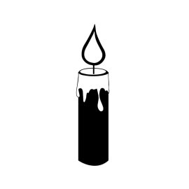 Candle silhouette png black and white vector