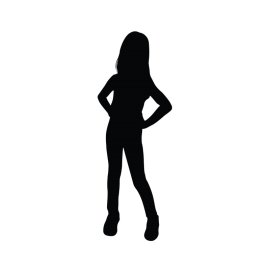 Women silhouette png black color vector shadow design