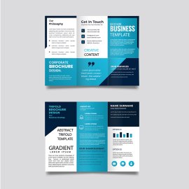 Free vector abstract trifold brochure template concept