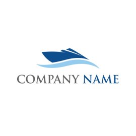 Boat logo png blue vector abstract design