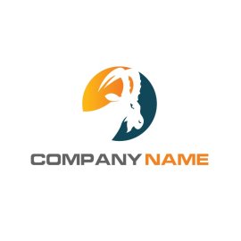 Goat horn logo png, vector horn design