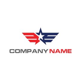 Star logo png, vector logo design, blue red abstract design png