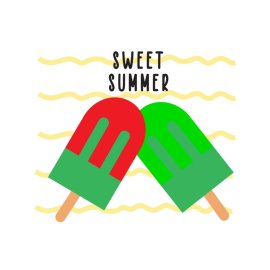 Sweet summer png cool colorful popsicles for summer vector