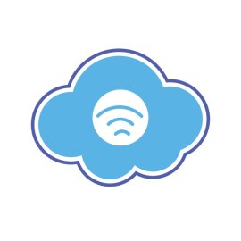 Wifi server png blue internet cloud server vector
