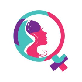 Women icon png colorful female face women power silhouette vector