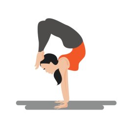 Yoga girl png girl doing asanas exercise gym mascot vector