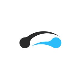 Abstract Icon Vector Blue Car Icon Vector