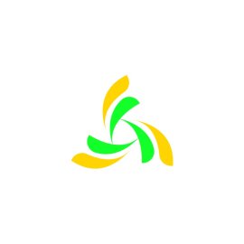 Abstract Swirl PNG Neon Green Icon Vector