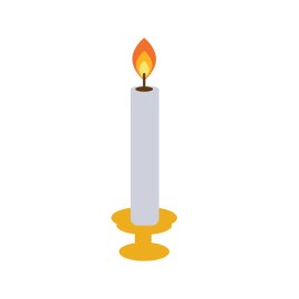 White Candle PNG Candle With Stand PNG Vector