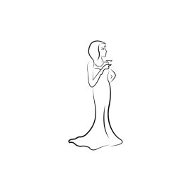 Elegant Lady PNG Women Holding Wine Glass Vector