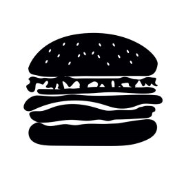 Burger Silhouette PNG Fast Food Snacks Vector
