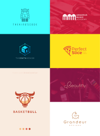 Logo Design Template Bundle Editable in White | Canva Template DIY Logo Vorlage | Professional Logo Design | Small Business Logo Kit