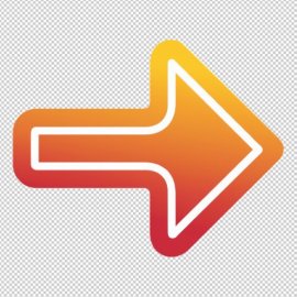 Arrow icon background removed image, transparent background, PNG.