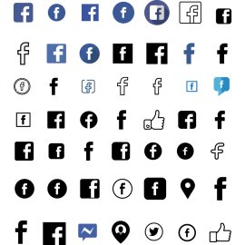 Facebook Icons Logo Vector PNG | Social networking letter “f” emblem 