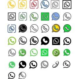40 WhatsApp Icons Logo Vector PNG | Modern Messaging App Emblem 
