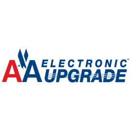 AA Electronic Upgrade Logo Vector PNG | Modern Airline Service Branding 
