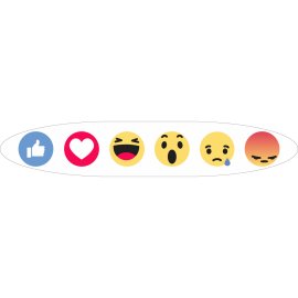Facebook Like Reactions Logo Vector PNG | Facebook Social Reactions Bar Icon Set 