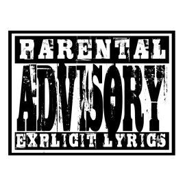 Parental Advisory Explicit Lyrics Label | High-Contrast Warning Badge 