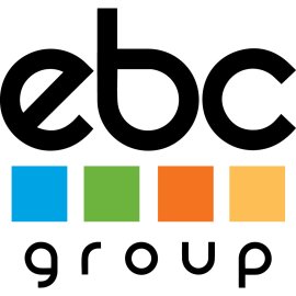 Ebc Group Logo Vector Png | Modern lowercase wordmark with colorful blocks 