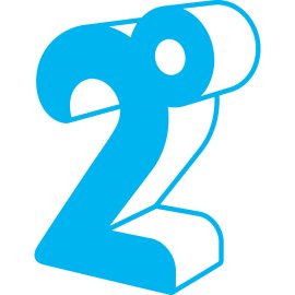 2degrees logo vector PNG | 2degrees brand mark in cyan blue 