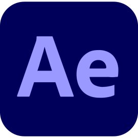 Adobe After Effects Logo Vector PNG | Minimalist monogram software icon 