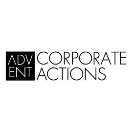 Advent Corporate Actions Logo Vector PNG | Modern financial services wordmark 