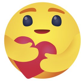 Me Importa Reaccion Facebook Logo Vector Png | Icono de la reacción “Me importa” de Facebook que muestra un emoticono abrazando un corazón 