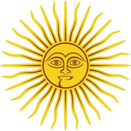Radiant Sun Emblem | Stylized Solar Face Icon 
