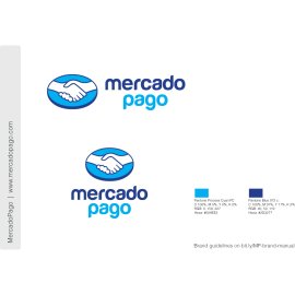 MercadoPago Logo Vector PNG | Digital payment handshake emblem 
