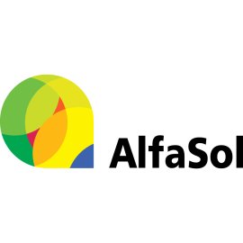 AlfaSol logo vector PNG | Colorful overlapping shapes brand mark 