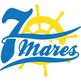 7 Mares Nautical Brand Logo | Ocean-Inspired 7 Mares Emblem 