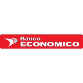 Banco Economico brand logo | Red financial institution wordmark 
