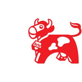 Digital Buho Logo Vector Png | Playful Red Cow Emblem 