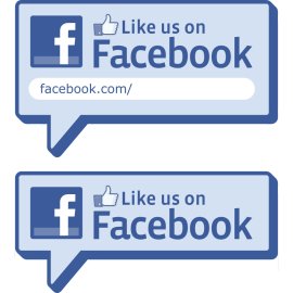 Like Us On Facebook Logo Vector Png | Facebook Social Media Promotion Badge 